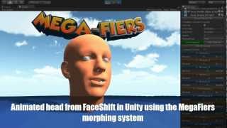 MegaFiers running FaceShift animation in Unity3D [upl. by Edette]