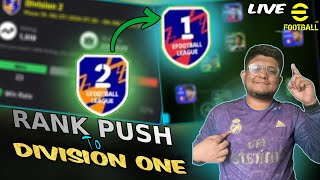 eFootball 25  Rank Push To Div 1 And Top 1000  I am Back  Road to 50 subs l eFootball Live [upl. by Nilkcaj]