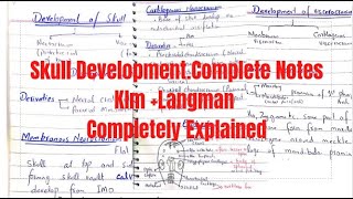 Development of SkullSpecial Embryology Notes from Klm langman [upl. by Stella]