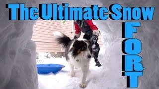 How to Build the Ultimate Snow Fort  Snow Igloo Style [upl. by Lebiram876]