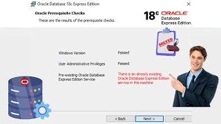 SOLVEDORACLE Error  There is an already existing oracle database express edition in this machine [upl. by Nivrad]