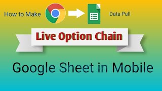 Option chain data in Google sheet  Live Option Chain data [upl. by Saval]