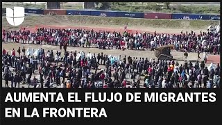 Récord de migrantes en la frontera de Texas registran más de 12600 indocumentados en un solo día [upl. by Mima]