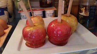 Toffee apples  Candy apples تفاح بالكراميل للاطفال Pommes au caramel [upl. by Terrej834]