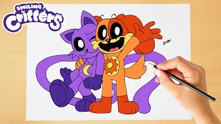 How to Draw CATNAP And DOG DAY  Smiling Critters  Poppy Playtime Chapter 3 Easy Drawing [upl. by Eedrahc227]