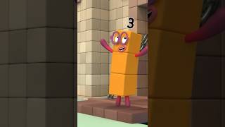 Back to School Counting Fun Colourful Painting Numbers  Part 2  Number Three  Numberblocks [upl. by Alihs]