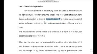 ion exchange resin decalcification method and chelating agent EDTA decalcification method DMLT RPMC [upl. by Raul]