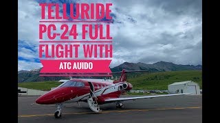 Telluride in the Pilatus PC24 quotFull ATC audioquot [upl. by Llecram]