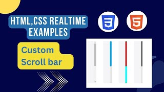 Custom scrollbar CSS style scrollbar scroll bar styling style scrollbar  custom scroll bar hhtml [upl. by Akirahs]