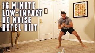 16 Minute Hotel HIIT Workout  Low Impact  No Noise  The Body Coach [upl. by Mellman438]