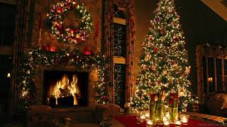 2 Hours of Classic Christmas Songs with Fireplace and Beautiful Christmas Background [upl. by Kliman]