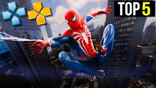 Top 5 Best Spider Man Games For PSP  Best Spider Man Games for PPSSPP 2024 [upl. by Dina]