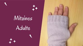 Mitaine au tricot adaptable Adultes [upl. by Tsnre296]