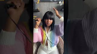 Bob Wig with Bangs wiginfluencer wigtutorial wiginstall bobwithbang bobwig bangswig straight [upl. by Eelram]