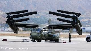 V22 Osprey Blade Fold Presidential Helicopters Marine MV22 Tiltrotor VTOL amp STOL [upl. by Fred]