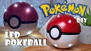 Pokemon Nachtlicht DIY Pokeball LED Licht selber bauen  DIY pokeball night light [upl. by Celie928]