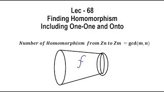 Lec  68 Finding Group Homomorphism Including One One and Onto  IIT JAM  csir NET  GATE MA  B Sc [upl. by Sajet930]