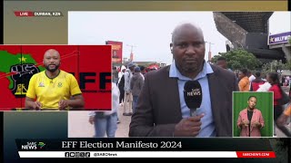 EFF Manifesto Launch 2024 I Enthusiastic crowds gather at Moses Mabhida Stadium [upl. by Pietje381]