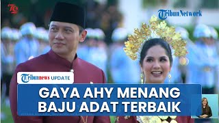 AHY amp Istri Sumringah Dapat Sepeda dari Jokowi Menang Busana Adat Terbaik di IKN [upl. by Daggna]