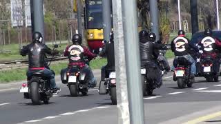 Hells Angels on the streets of Warsaw Poland [upl. by Peg]