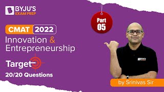 CMAT 2022  Innovation and Entrepreneurship  Target 2020 Questions  Part 5  BYJUS Exam Prep [upl. by Alecram737]