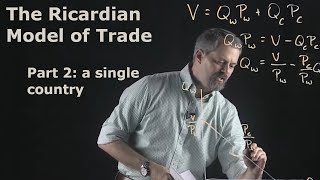 International Economics The Ricardian Model of Trade Part 2  A Single Country [upl. by Gorlin]