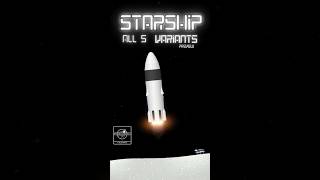 Simple Starship in Spaceflight Simulator All 5 Variants Blueprints sfs shorts [upl. by Publus]