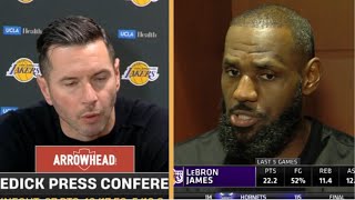 Postgame Interview  JJ Redick amp LeBron James after Lakers 10499 win over Pelicans improve to 94 [upl. by Amhser757]