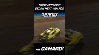 CPV SHORTS  Camaro Wins First Modified Sedan Heat Race speedway camaro speedwaysedans [upl. by Ettennyl]