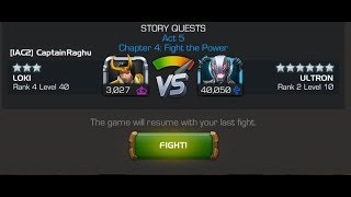 Act 546 Ultron vs 3 Star Loki  5 Star Crystal Opening  Marvel Contest Of Champions [upl. by Harriot]