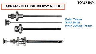 Abram’s Pleural Biopsy Needle  Indication and Procedure  TOACS IMM [upl. by Euqinahs411]