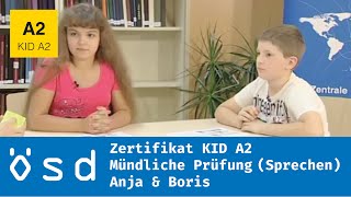 ÖSD Zertifikat KID A2 – Mündliche Prüfung Sprechen [upl. by Aneryc324]