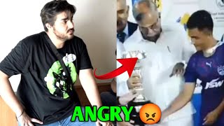 ashishchanchlanivines ANGRY on this  Sunil Chhetri pushed by Political Viral Video shorts [upl. by Relyks302]