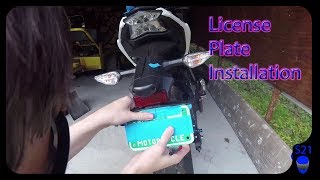 Sharps Garage  Motorcycle Maintenance  License Plate Installation [upl. by Nyledam]