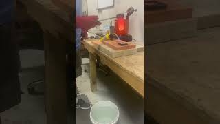 Pouring Silver to make Christmas Gifts at Scallywag’s Volume up for the Quench [upl. by Htebazil]