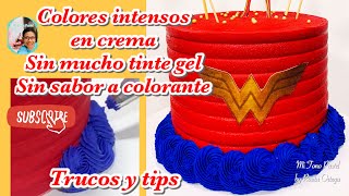 Truco para Colores intensos y vivos en crema sin alterar sabor y textura sin mucho tinte gel [upl. by Lauraine]