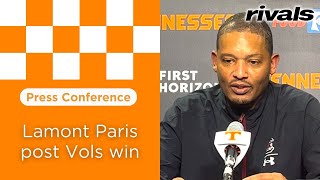 PRESS CONFERENCE South Carolina HC Lamont Paris reacts to win over Vols [upl. by Strander887]