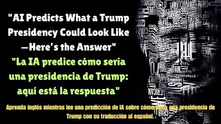 The Coming Presidency trump trump2024 election2024 english englishlessons spanish [upl. by Llertnod]