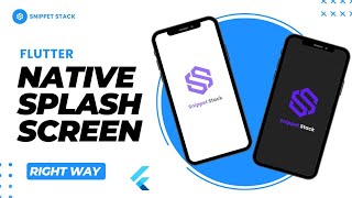 New Flutter Native Splash Screen Tutorial 2024  Splash Screen Desgin in Flutter [upl. by Yrffej]