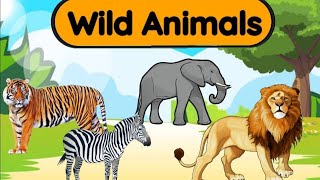 Learning Animals name  Learning video  The learning kids [upl. by Llewsor637]