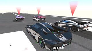 Koenigsegg Jesko Vs Agera RS Vs Bugatti Chiron DRAG RACE 2 Miles [upl. by Ayanad]