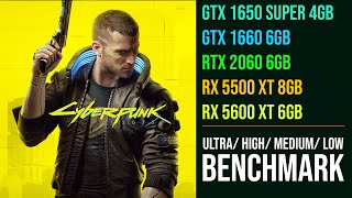 GTX 1650 Super vs GTX 1660 vs RTX 2060 vs RX 5500 XT vs RX 5600 XT Cyberpunk 2077 [upl. by Corabella]