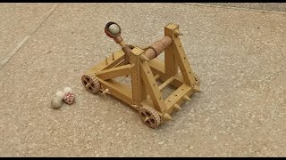 Catapult  how to make Powerful catapult with cardboard [upl. by Barsky437]