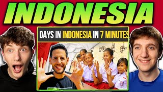 Americans React to 7 Days in Indonesia in 7 Minutes [upl. by Derward568]