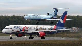 Аэропорт Домодедово 100 взлетов и посадок за 1 час  01102017 [upl. by Iroc167]