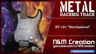 Neoclassical Metal Backing Track in Em  BT191 [upl. by Llekcm773]