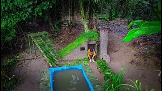 8 Hari buat rumah tanahkolam renangpasang prangkap ikan amp 100 pancing sidat disungai KOOKIKO [upl. by Esinart941]