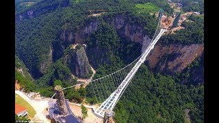 Terrifying Zhangjiajie Grand Canyon Glass Bridge China  Worlds Tallest and Longest glass bridge [upl. by Tews]