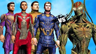 THE ETERNALS VS DEVIANTS  Epic battle Ikaris Gilgamesh Kingo Makkari Thena Sersi vs Kro [upl. by Evante]