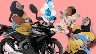 DRAMA TIUP BALON DALAM PERUT PAKAI KNALPOT MOTOR JADI HAMIL JUMBO [upl. by Hett]